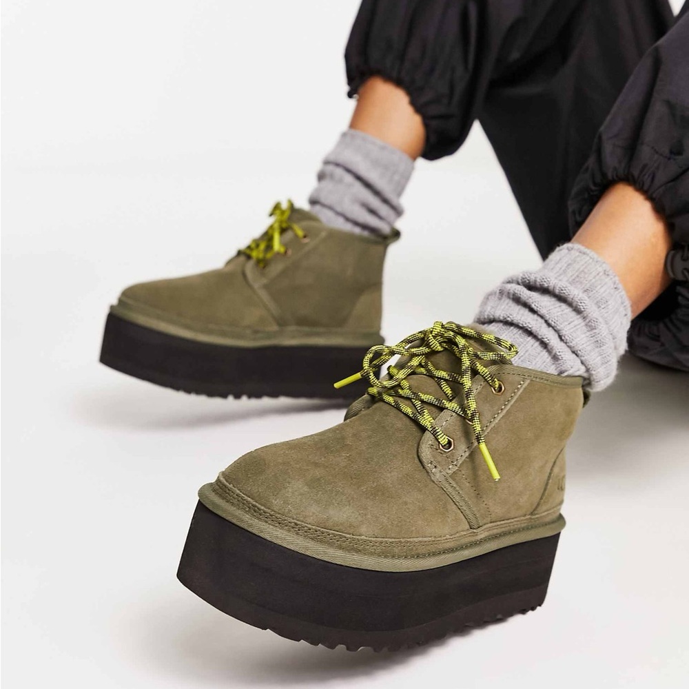 UGG Olive Green Platform Boots